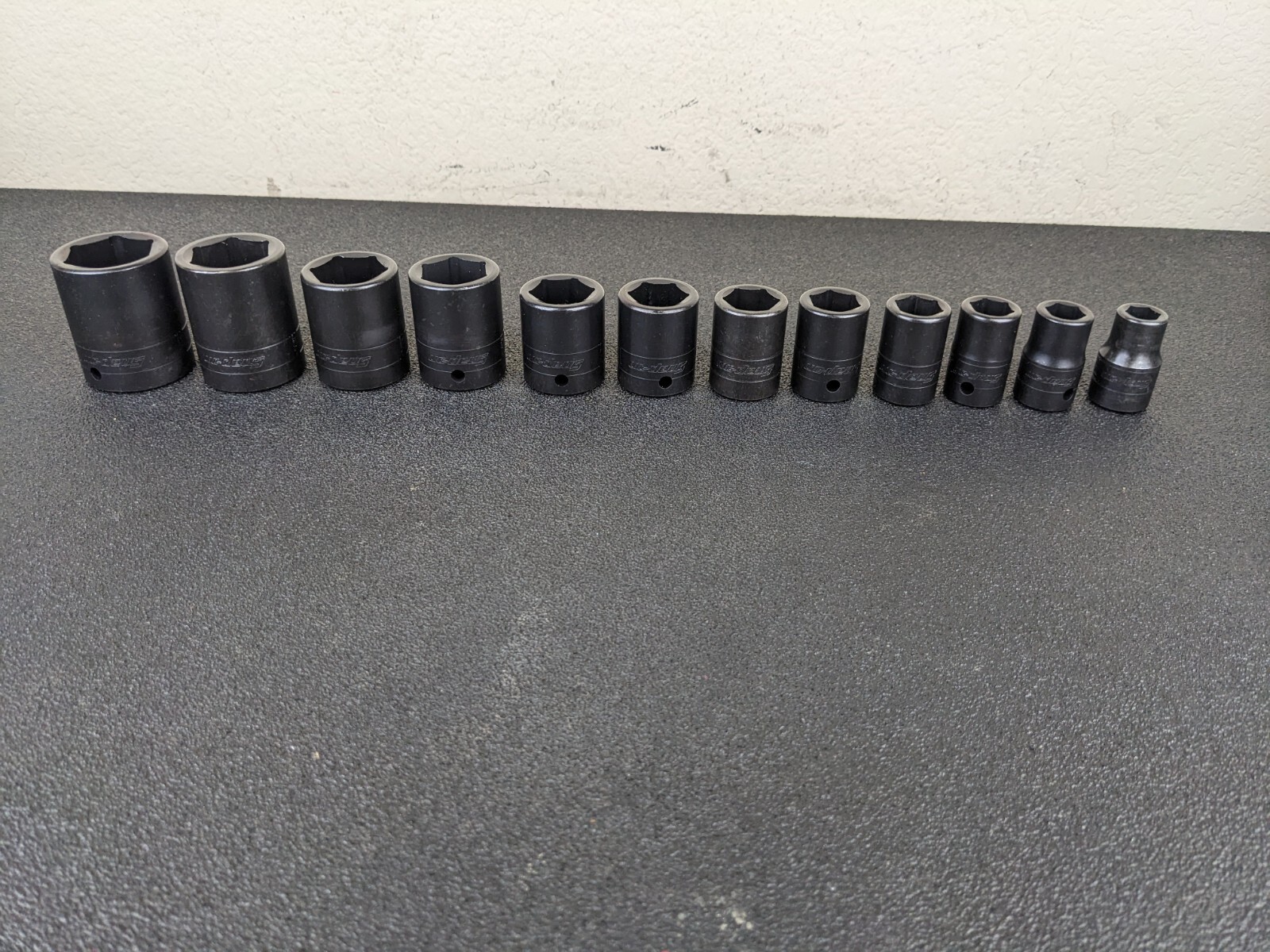 #bh828 Snap On Tools NEW SAE Shallow Impact Socket Set 7/16″ to 1-1/8″