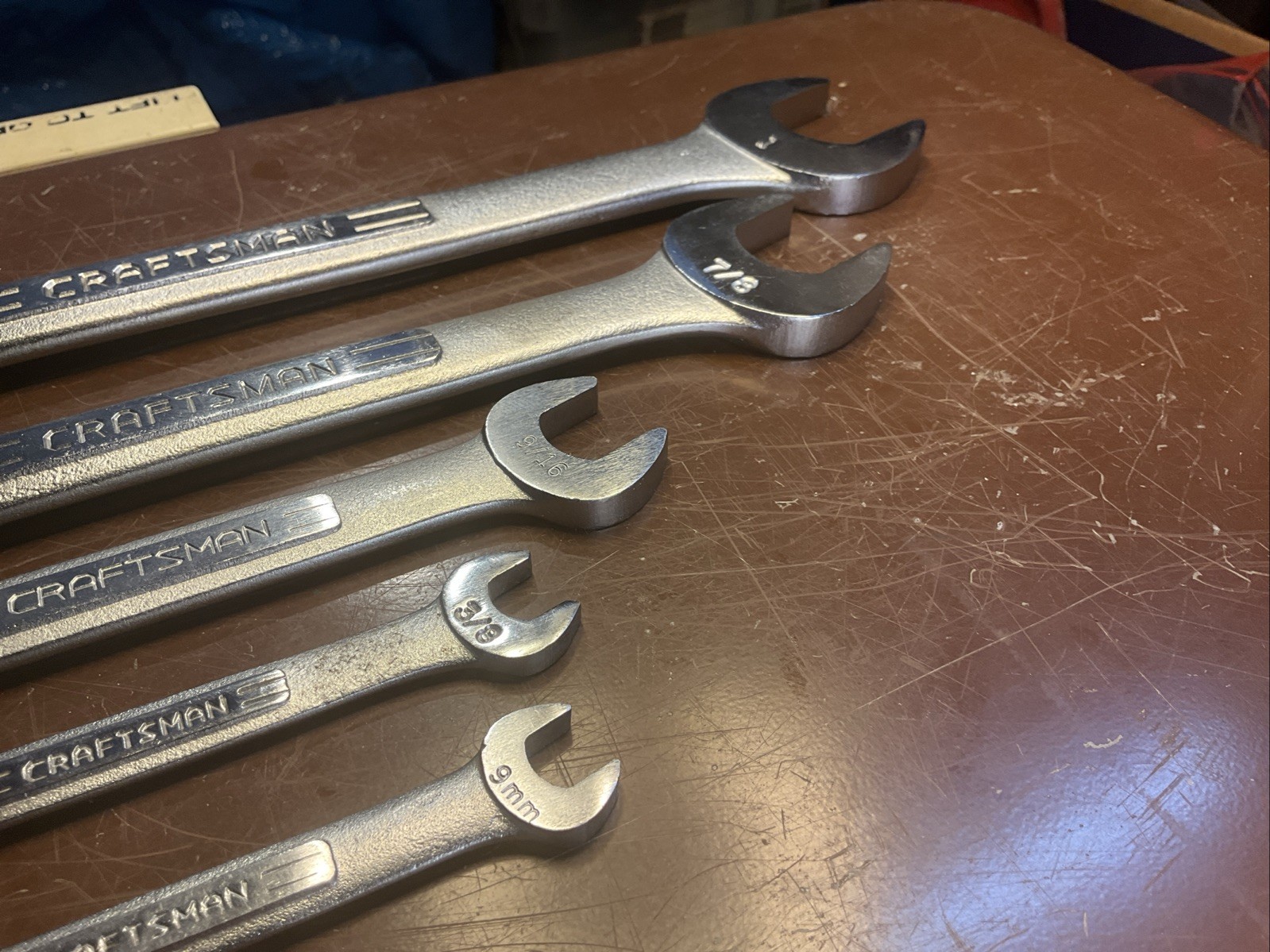 5 PC Craftsman USA Combination Set 9mm, 3/8”, 9/16”, 7/8”, & 1″ 44705 – 42913