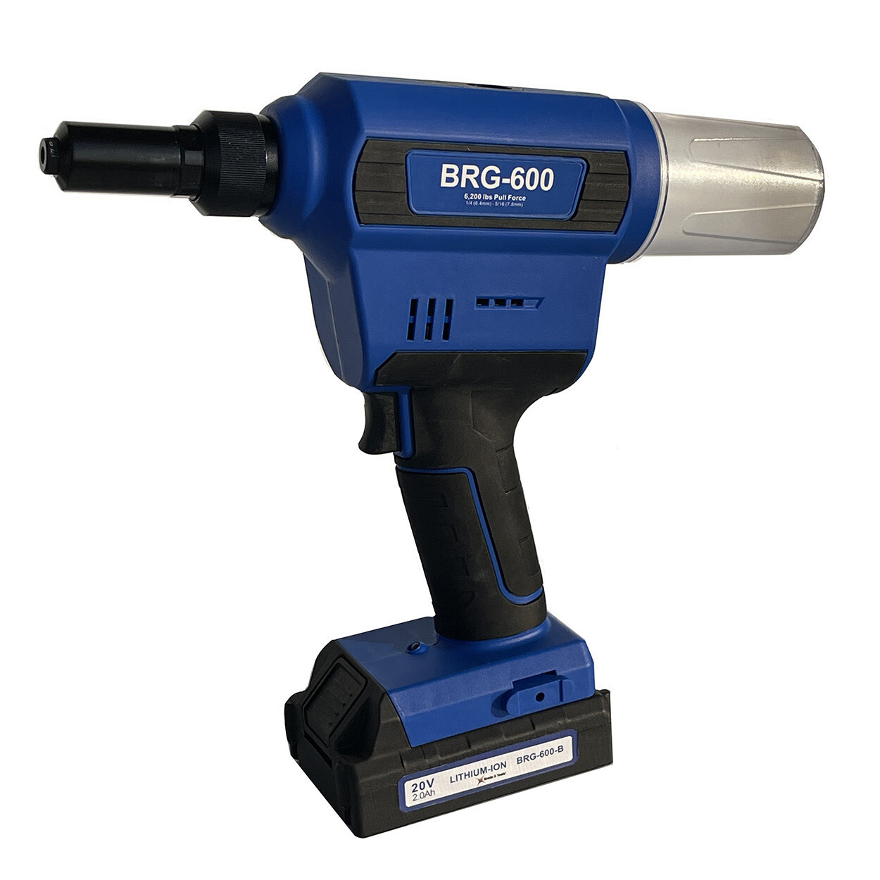 BRG-600 Blind Rivet Gun 20V -2ah Lithium – ion Battery