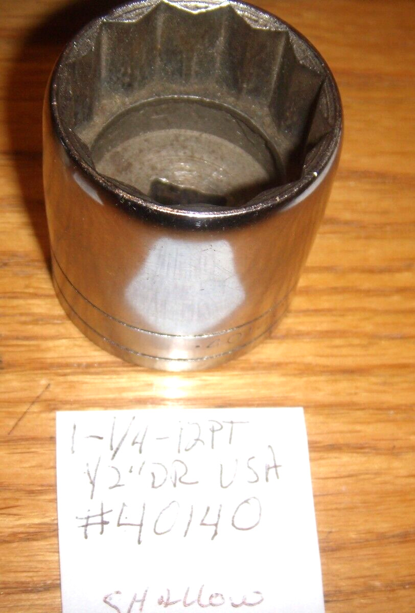 S-K WAYNE 1-1/4″ X 1/2″ DR # 40140 12 POINT CHROME USA