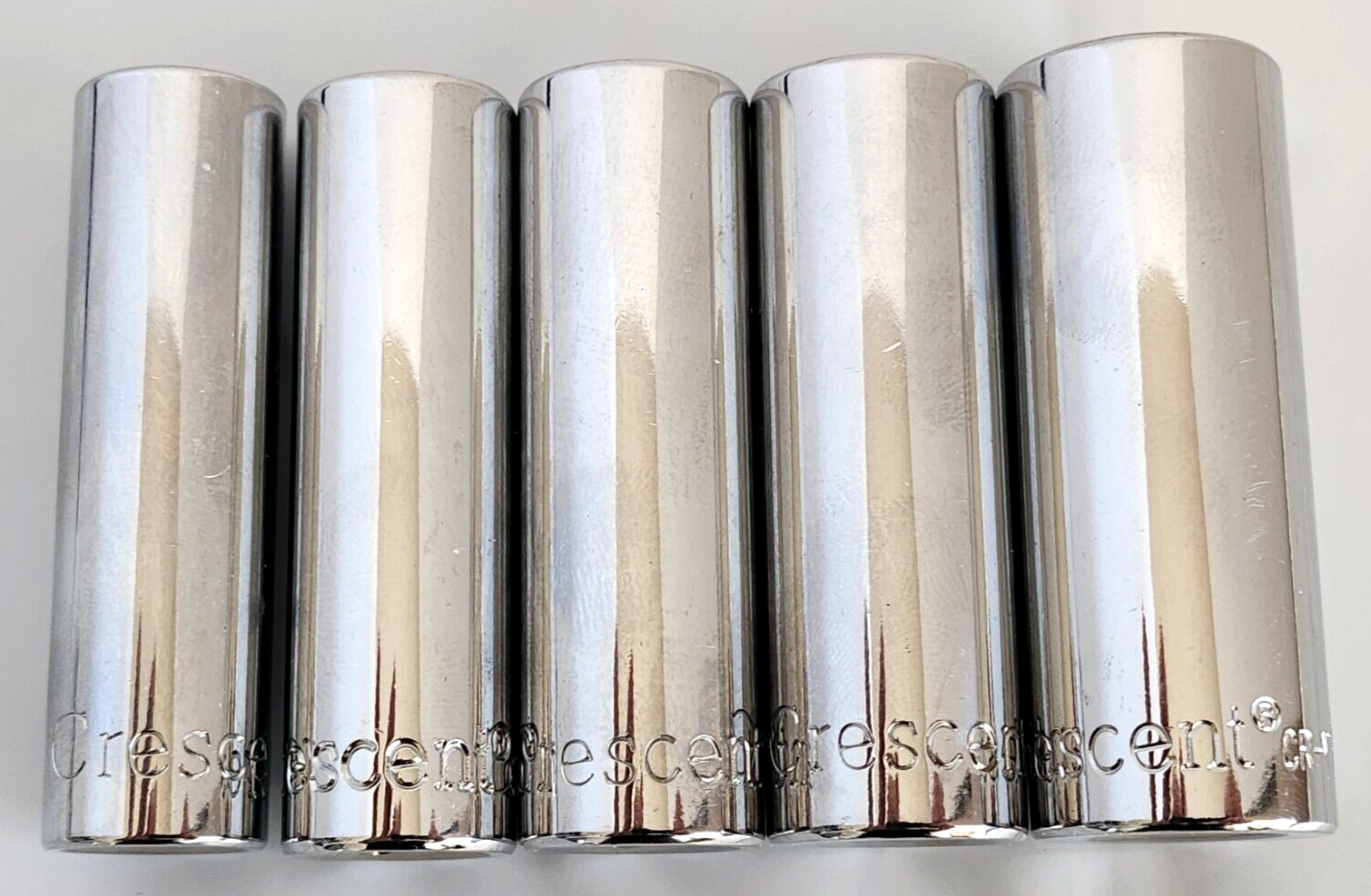 Crescent CR-V Lot Of 5 Deep Metric Sockets 3/8” Dr. 6Pt 12mm,13mm,14mm,15mm,17mm