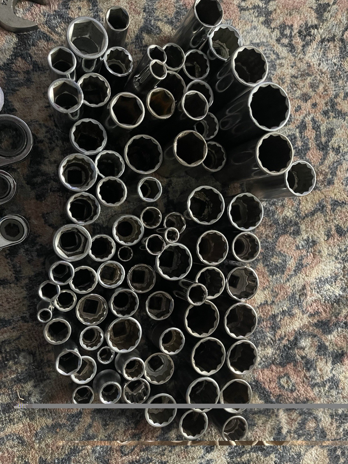 Lot Of 75 + Ventage Craftsman Sockets, sae& Metric & 25 Wrenches