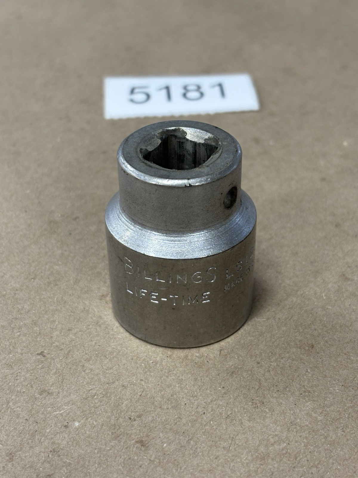 Vintage Billings 1-1/16” Socket 1/2” Drive 12 Point LS1234