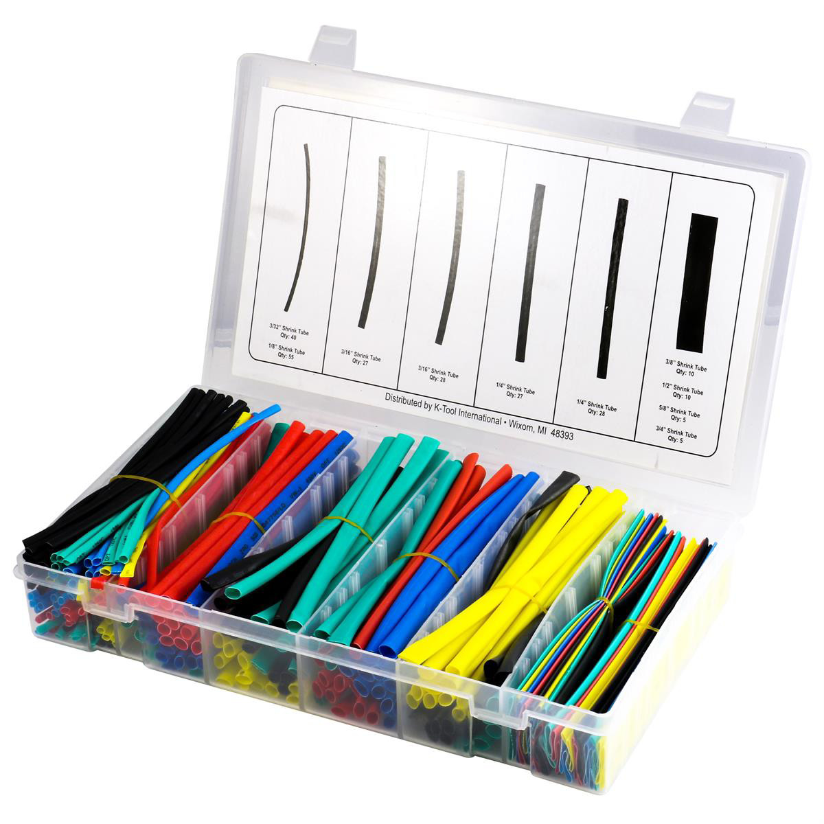 K-Tool 7740 235-pc Heat Shrink Tube Assortment for Electrical Wires