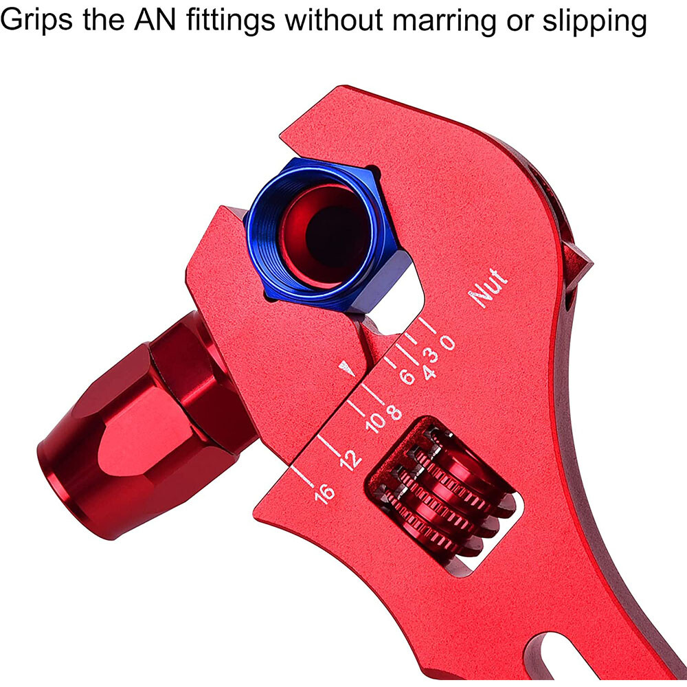 3AN-16AN Adjustable Wrench Red Aluminum Tool Spanner for Hose End Fitting