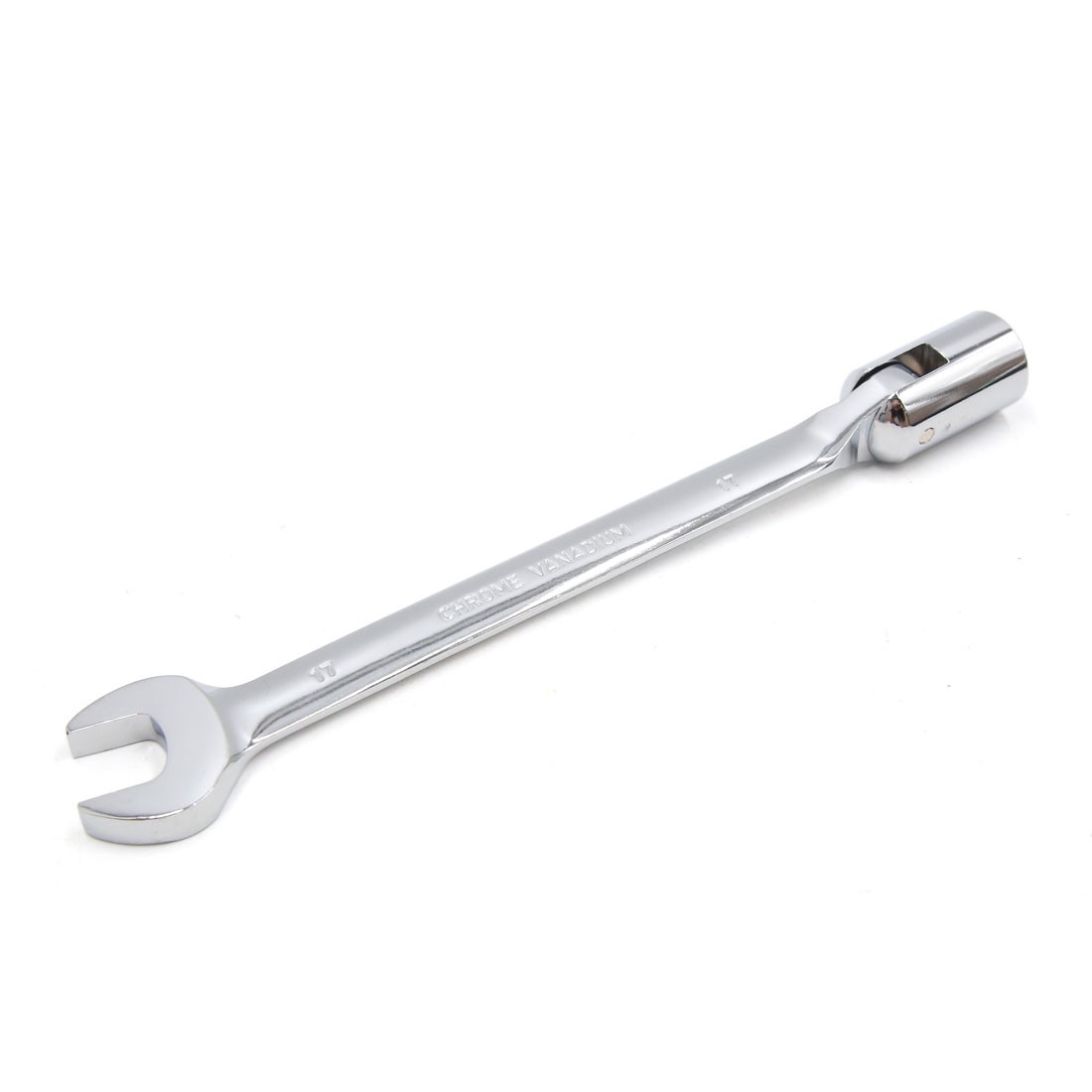 Pack of 2 17mm Swivel Head Combination Socket Spanner Wrench Car Repairing Tool