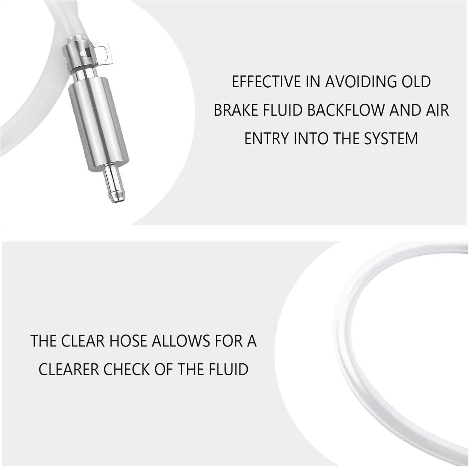 Efficient Brake Fluid Bleeder Kit – 1 Set with Hoses and Check Valve Included