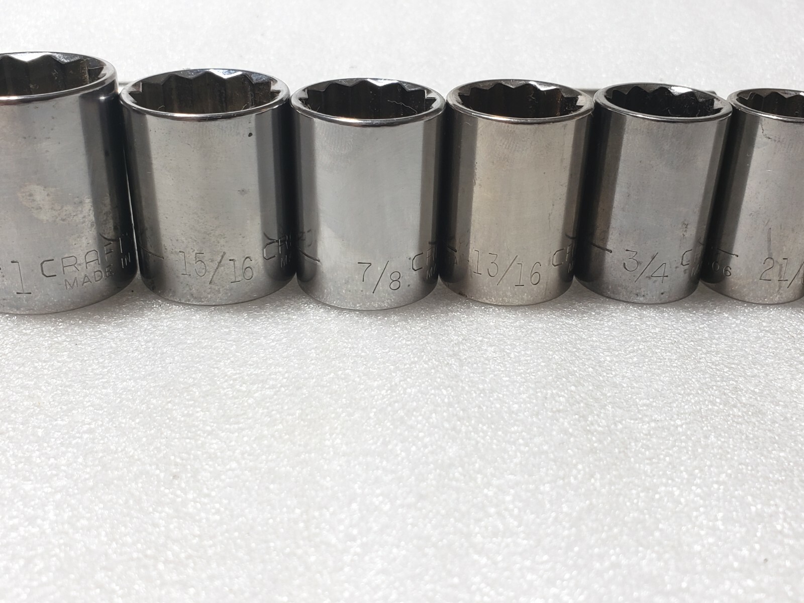 Craftsman SAE 14pc Socket Set, G-Series 1/2 Drive, 3/8″ thru 1-1/8″, USA Nice