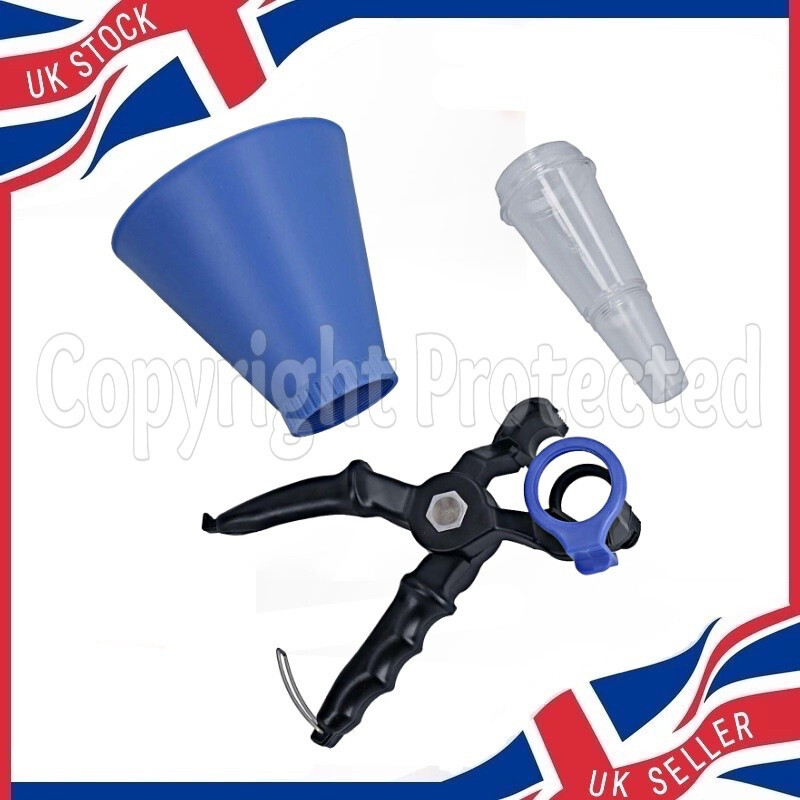 HANDS FREE PLASTIC FUNNEL AND SECURE CLAMP SET OIL FUEL PETROL DIESEL SPOUT