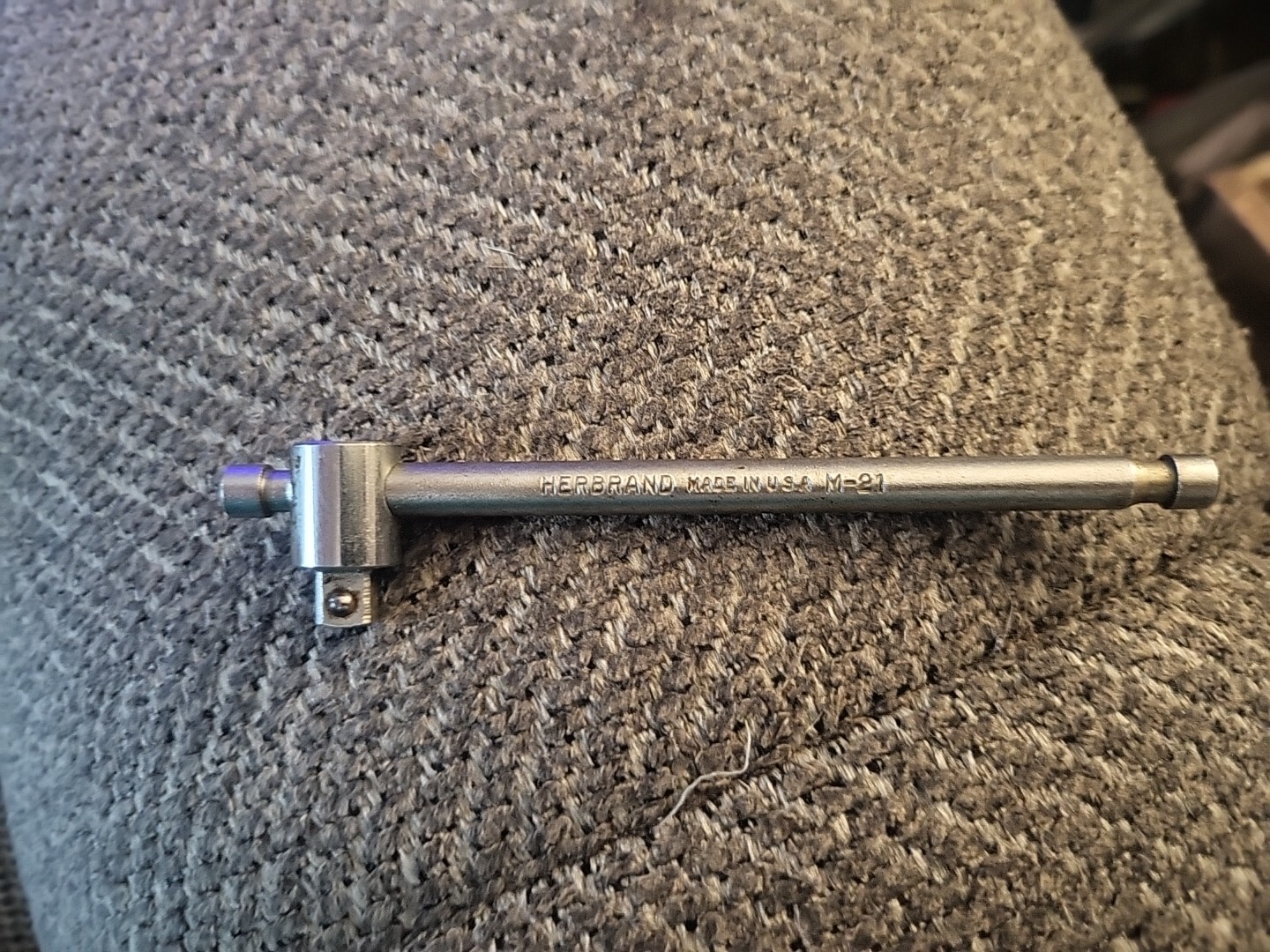 Herbrand M-21 1/4″ Dr. 4.5″ Long Sliding T-Handle Breaker Bar Vintage USA