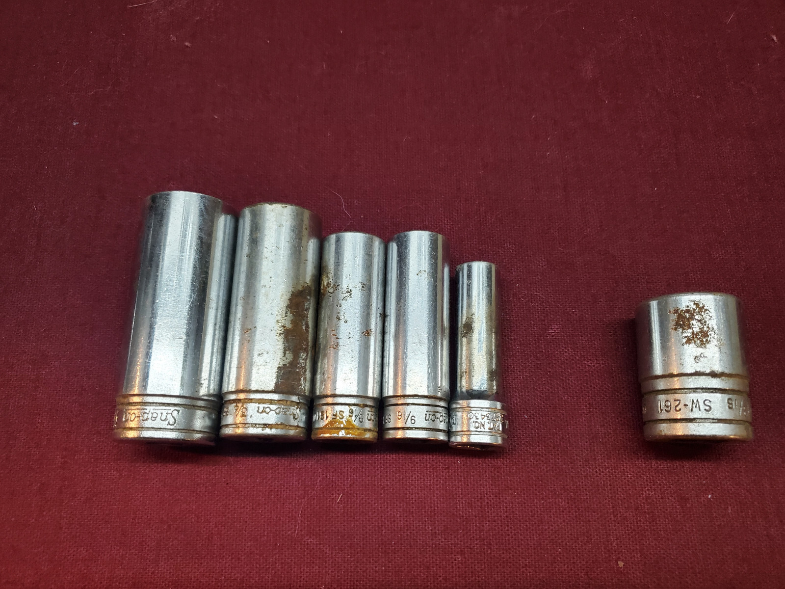 Snap On Tools Sockets – SF281, SF241, SF181, SF121 x 2, SW261