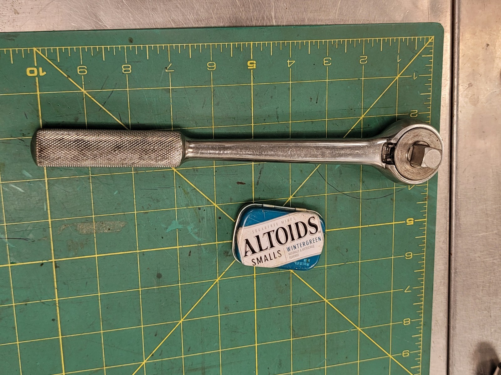 Vintage S-K Tools 42470 1/2″, 10.25″L Reversible Chrome Ratchet Made USA