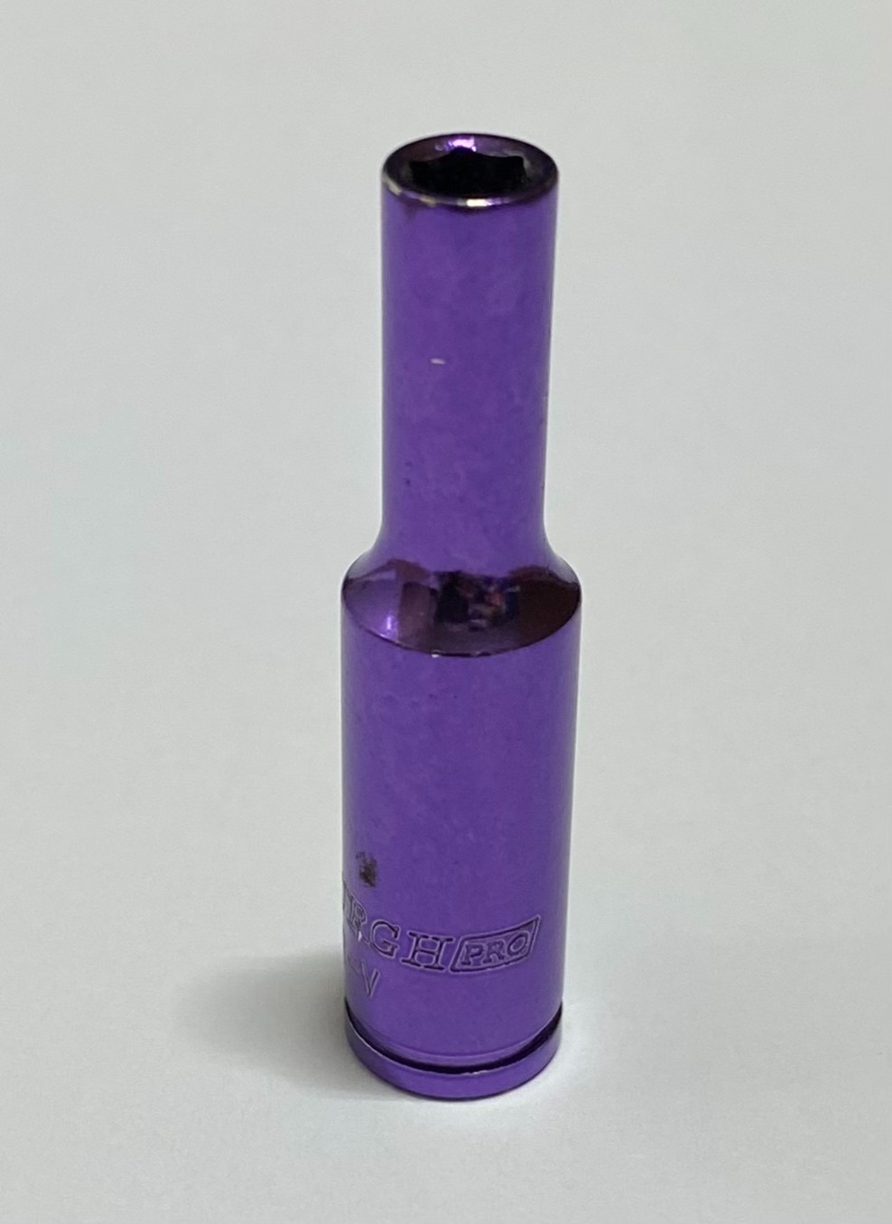 Pittsburgh Pro Purple 5mm 1/4″ Drive 6 Point Metric Deep Socket 2 inches Long
