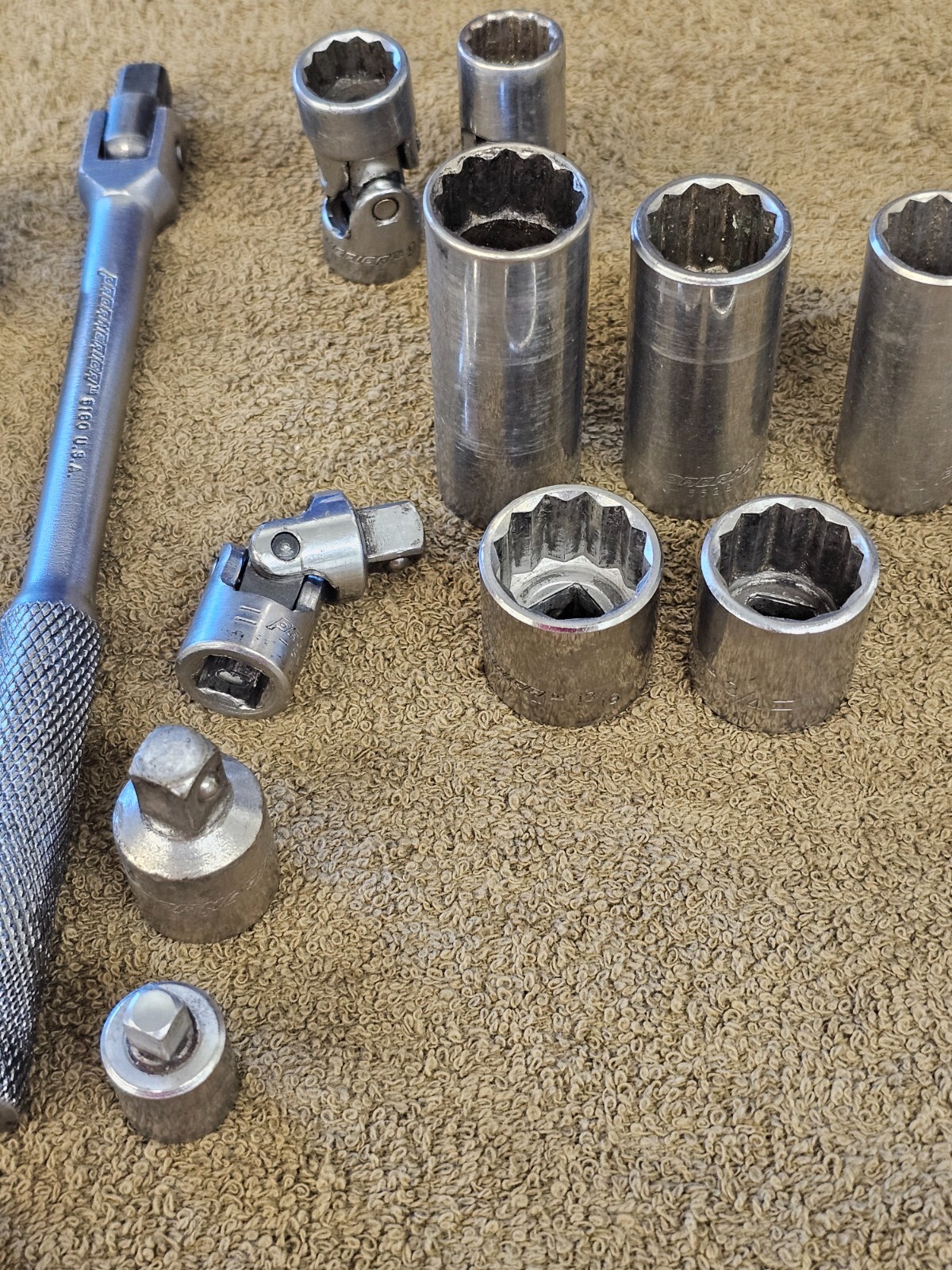 17 Pro America 1/4″ 3/4 Drive Socket Set Ratchet Breaker Bar Swivel Extension