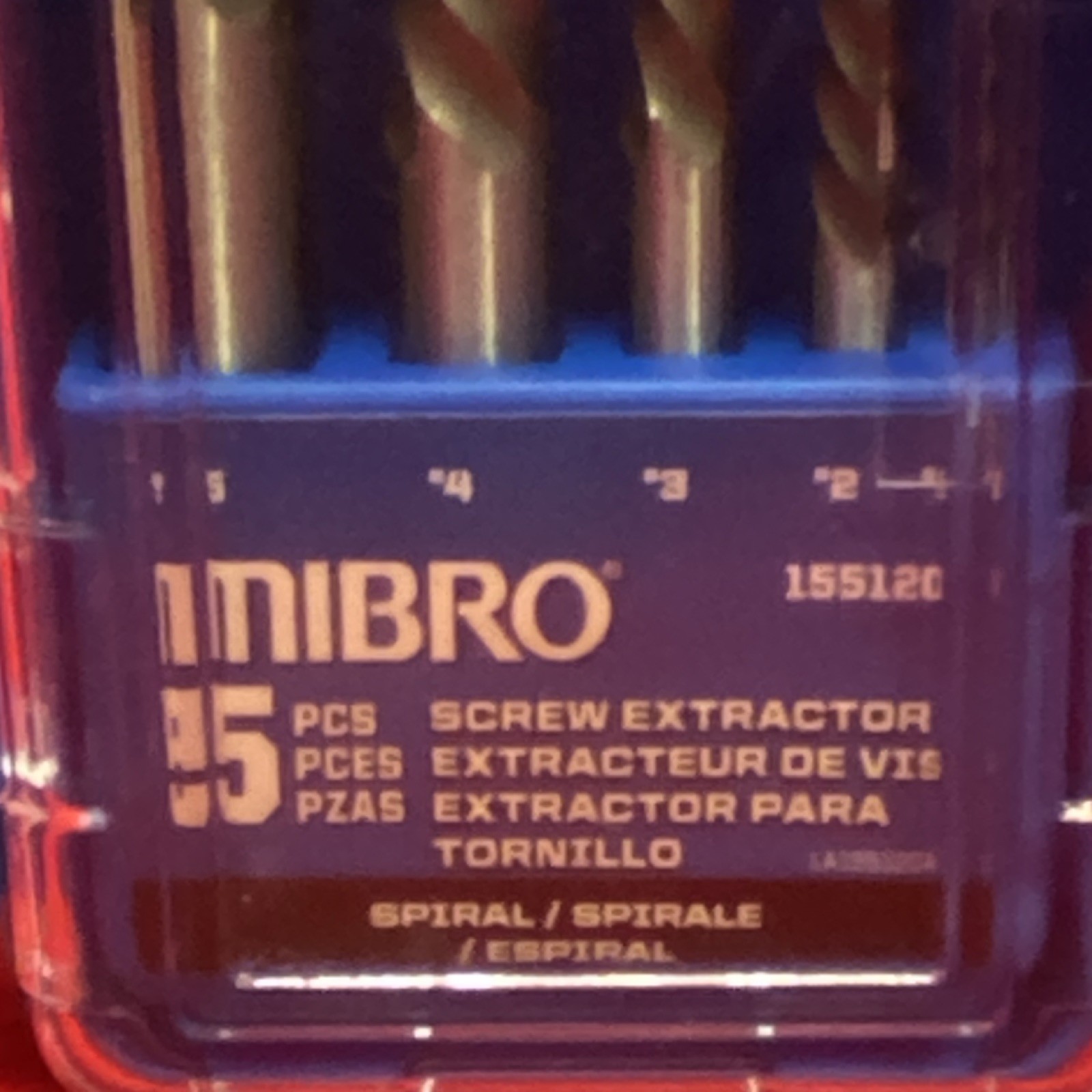 Mibro 5pcs Screw Extractor Spiral 155120