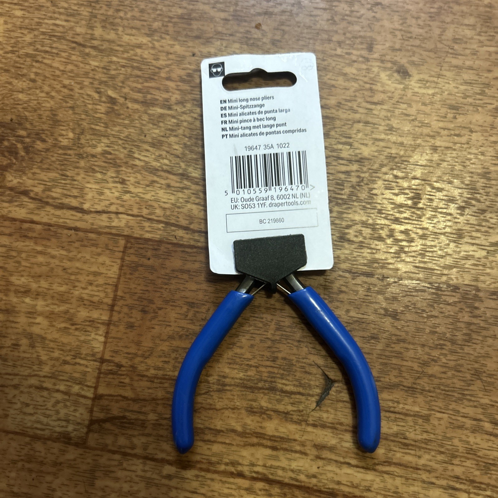 Draper 1x 115mm Spring Loaded Long Nose Pliers Professional Tool 19647