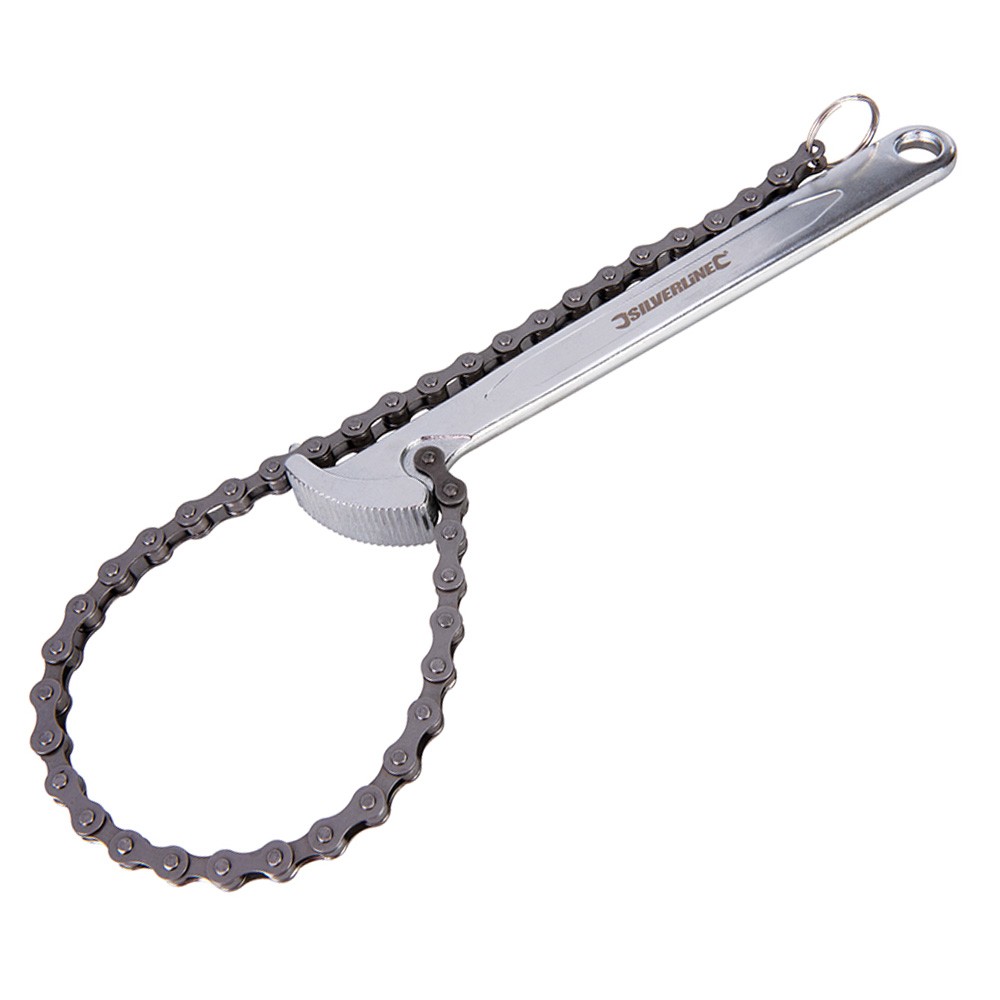 Oil Filter Chain Wrench Remover 150mm Fuel Filter Removal Tool Silverline 675121
