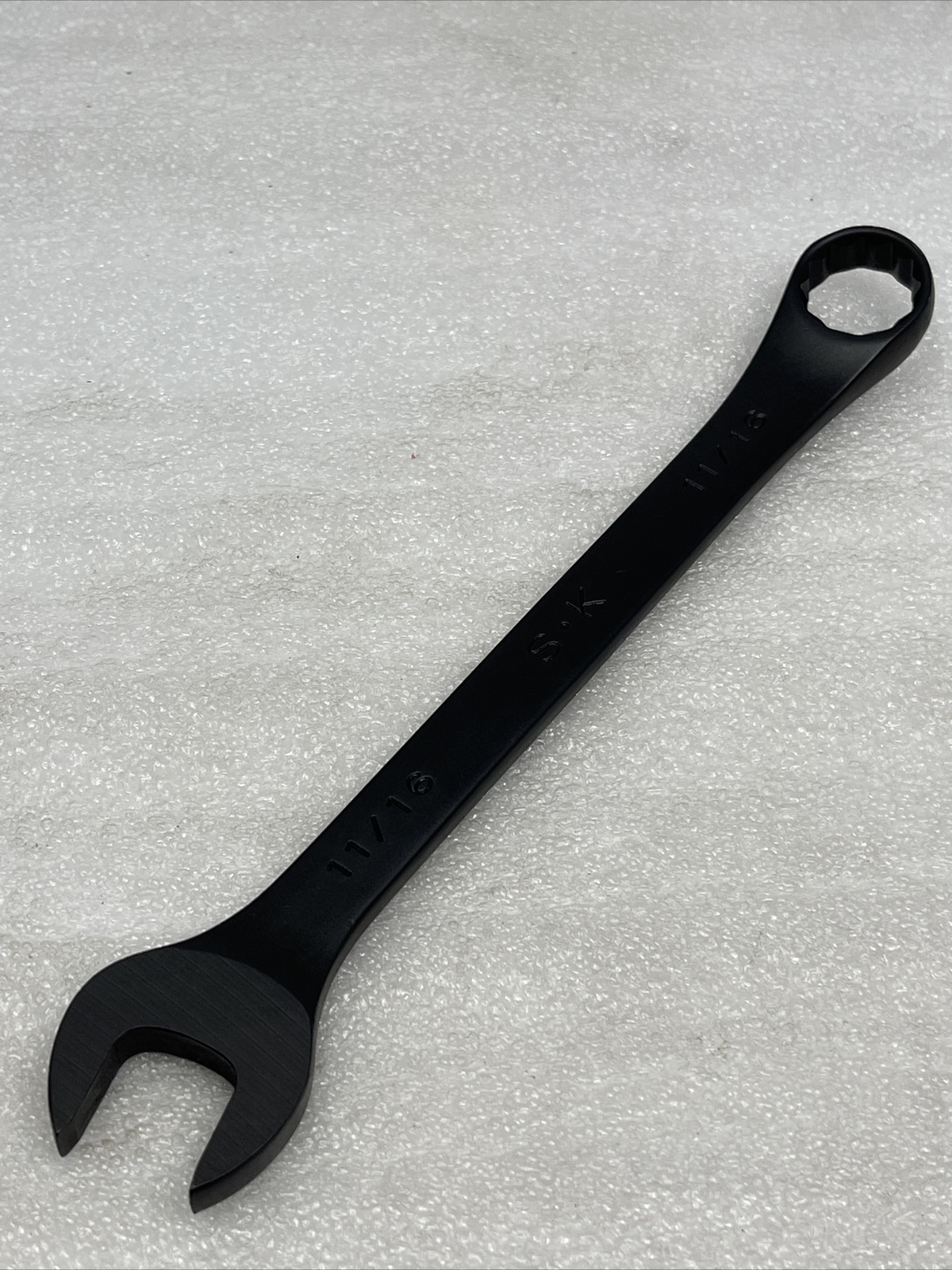 11/16” SK Tools 38222 SAE Combination Wrench, 12 Point, Black Oxide, New, USA