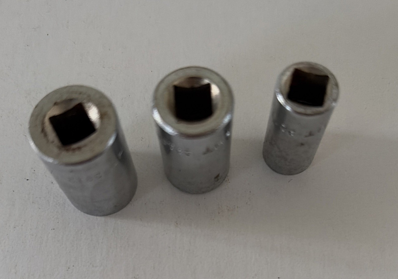 Wright Tool 1/4″ Drive 8pt Standard Sockets Lot of 3 See Description