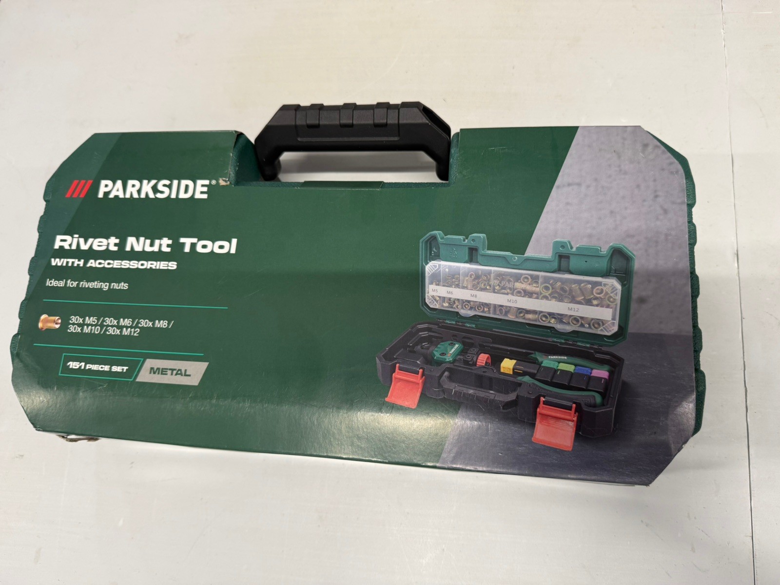 Parkside Rivet Nut Tool with Accessories 151 pieces, Brand New, German Quality