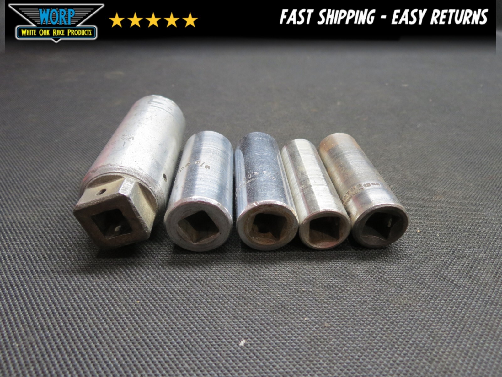 PROTO MADE IN THE USA 3/8″ DRIVE SOCKETS DEEP 7/8 5/8 9/16 1/2 12MM