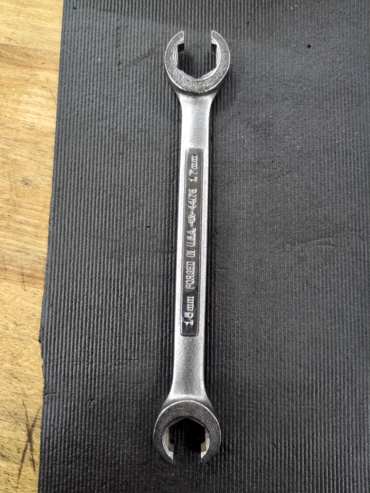 Craftsman Tools 15mm x 17mm Flare Nut Line Wrench # 44178 VA Forged in USA