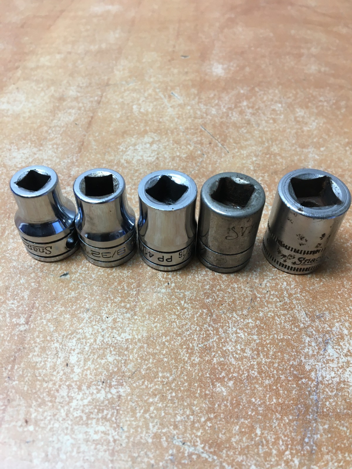 Snap-on PPM PMP PP 3/8″ Drive 8 Piece Internal External Pipe Plug Socket Lot