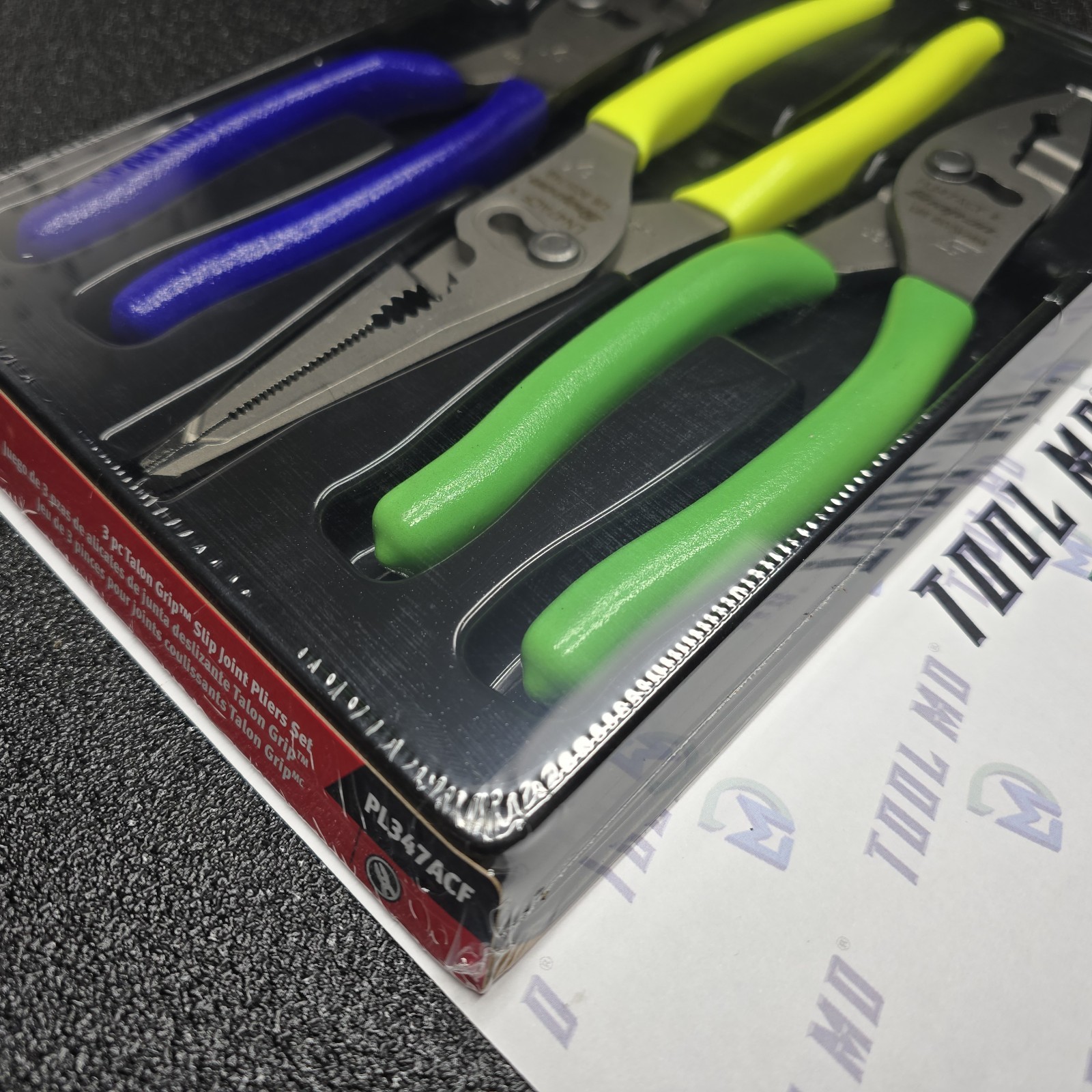 Snap-on Tools USA NEW Assorted Color Slip Joint Pliers Set PL347ACF