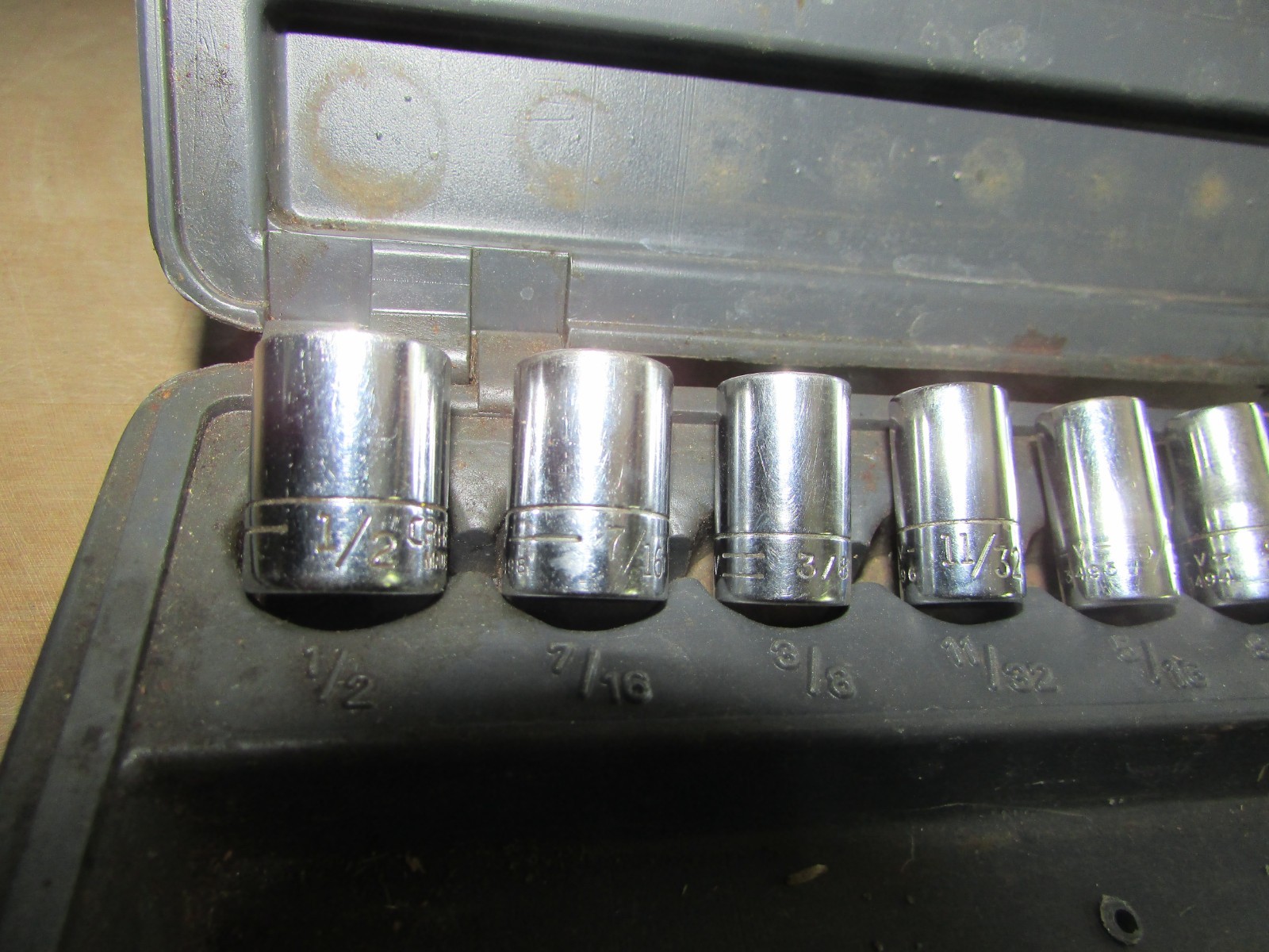 Vintage Craftsman 1/4″ Drive SAE Socket Set USA -V- VJ RACHET extras included
