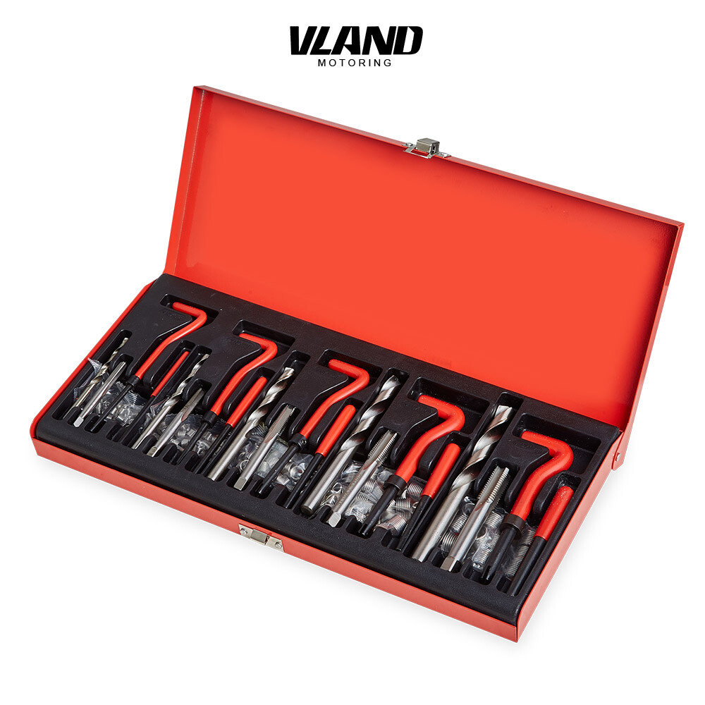 131Pcs Metric Thread Repair Insert Kit M5 M6 M8 M10 M12 Helicoil Pro Coil Tool