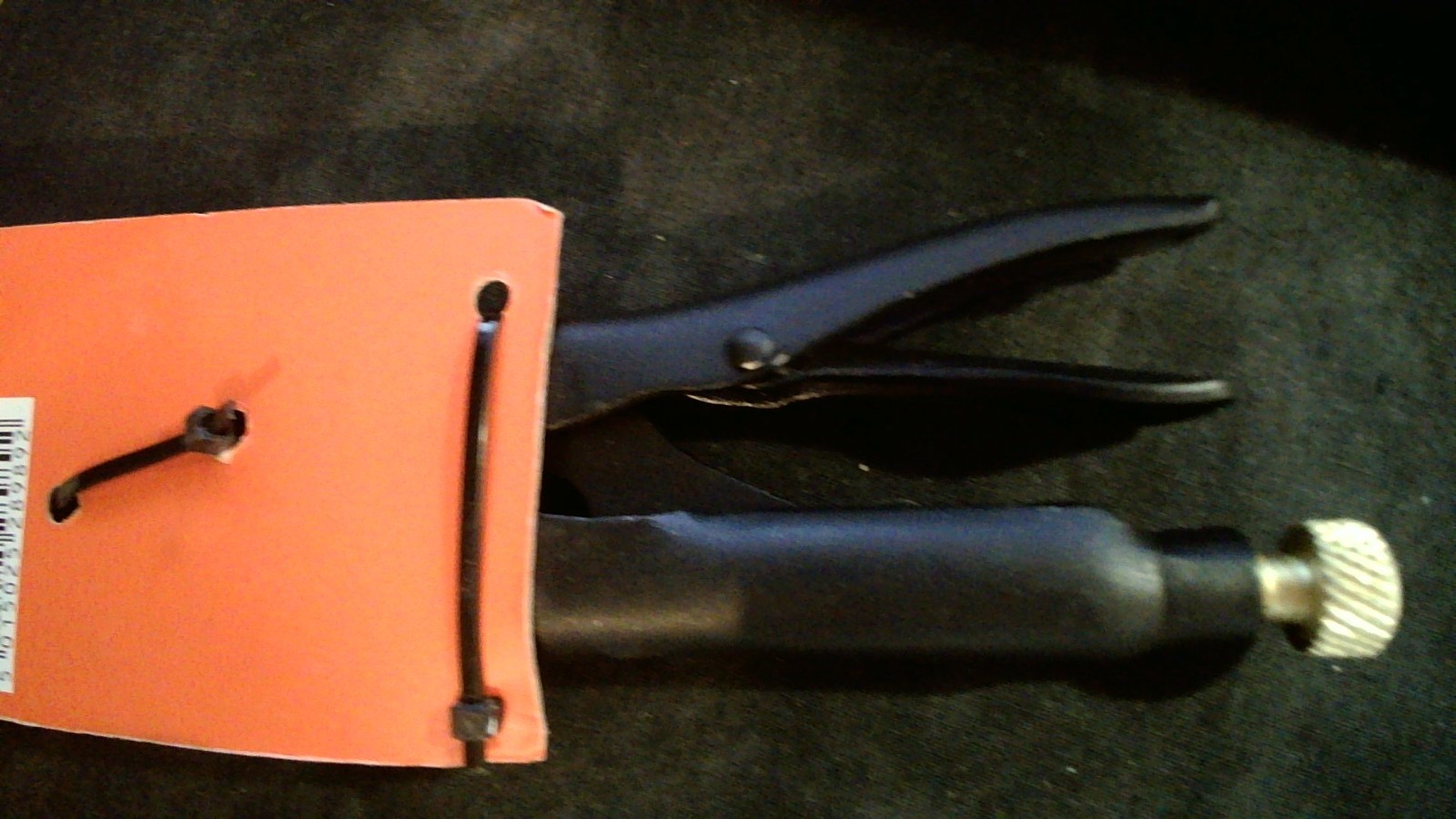 Halfords Self Grip Long Nose Pliers. 220mm long. 70mm Jaw Opening. Adj screw.