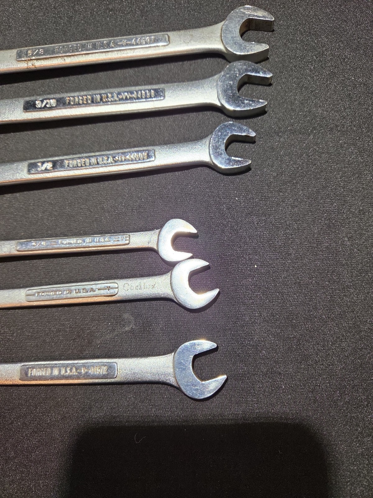 Craftsman Tool SAE Wrenches 4 Comb. 5/8″,9/16″,1/2″3/8″ 2 Open End 7/16″,3/8″