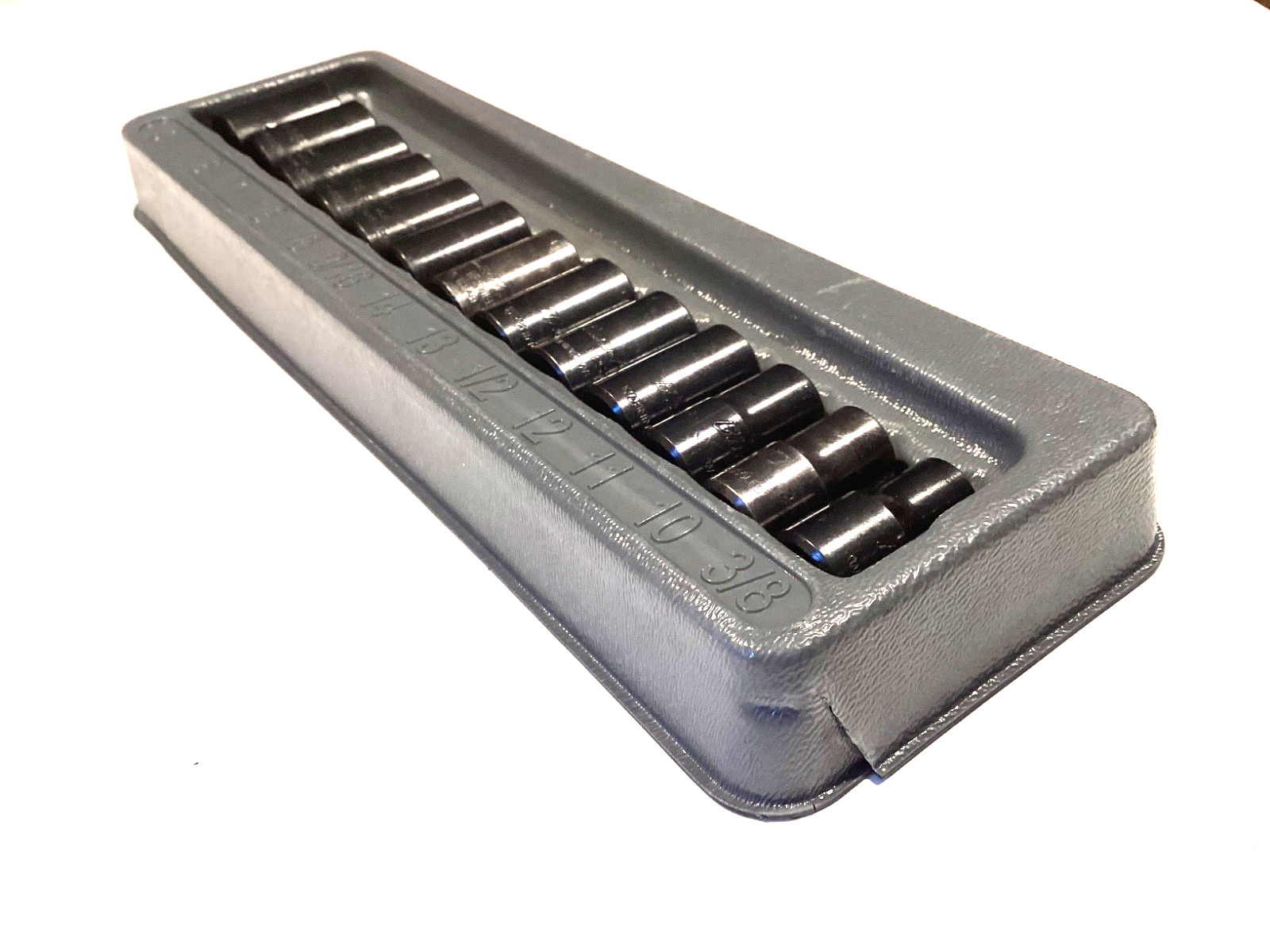 BLUE POINT By SNAP ON 13 Piece 3/8″Dr Shallow Twist Impact Socket Set 213TFSYA