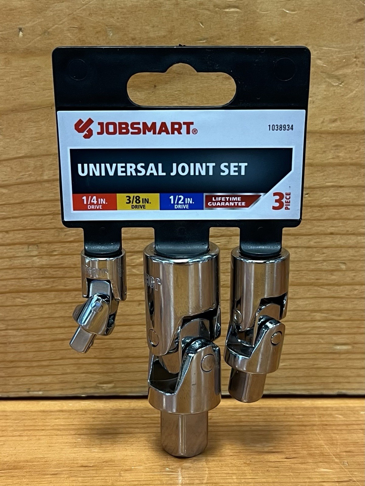 JobSmart 1038934 1/4 in., 3/8 in. and 1/2 in. Drive Set, Universal Joint, 3 pc.