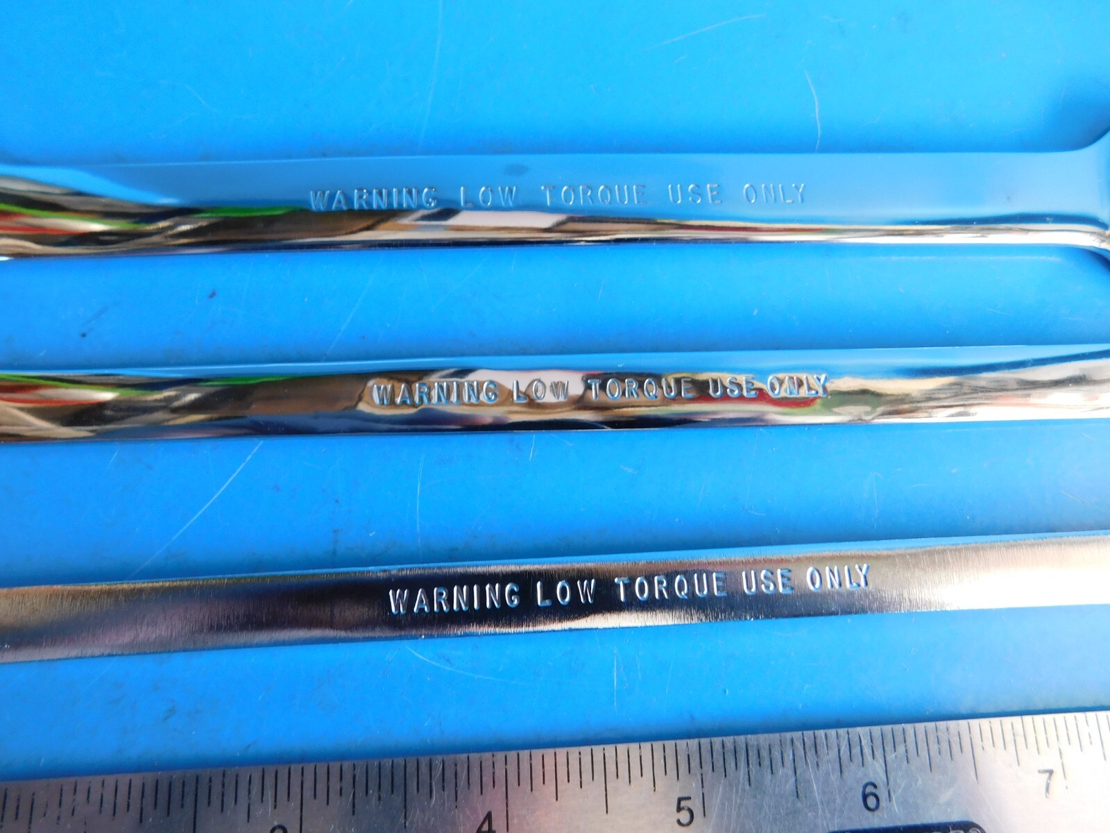 UN-USED,SNAP ON «7/16x 1/2,1/2×9/16,5/8×11/16 in.» LOW TORQUE WRENCH’s lot of 3