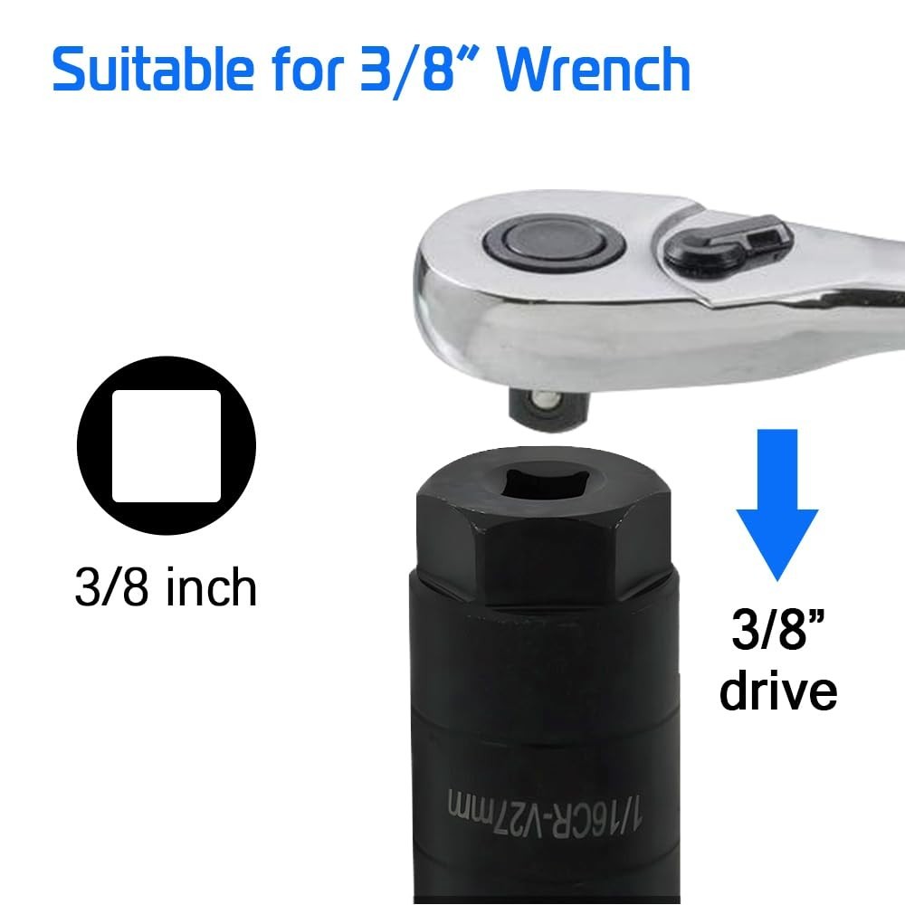 Durable Black Oxide Oil Pressure Switch Socket for 3/8» Drive – GM Compatible