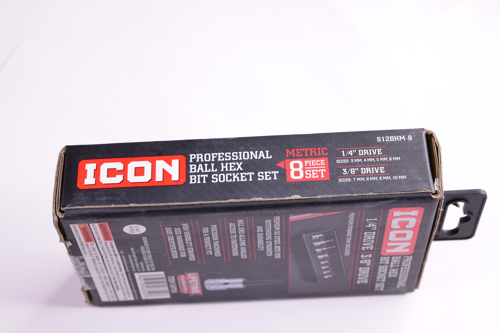 New ICON 1/4″ & 3/8″ Drive Professional METRIC Ball Hex Bit 8 pc. Socket Set