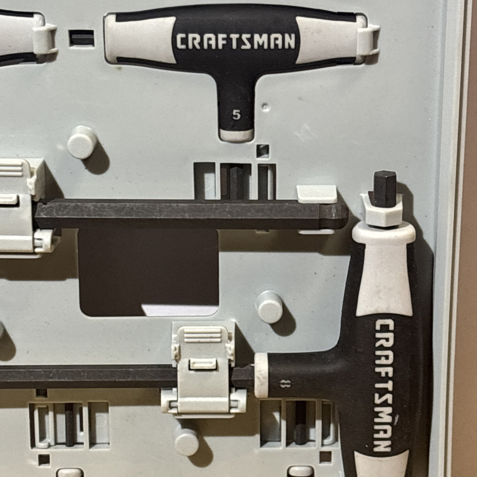 Craftsman Metric T Through Handle Ball Round Hex Key Wrench Set 9 46384 USA