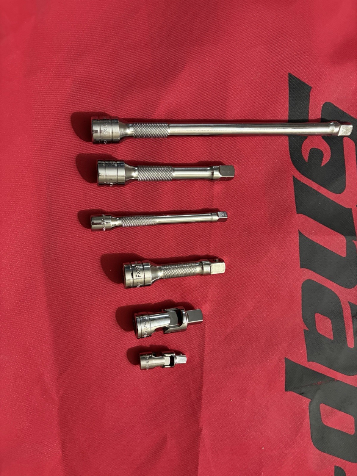 Snap On Compatible Set Of Extensions 3/8–1/4 Inch Different Sizes