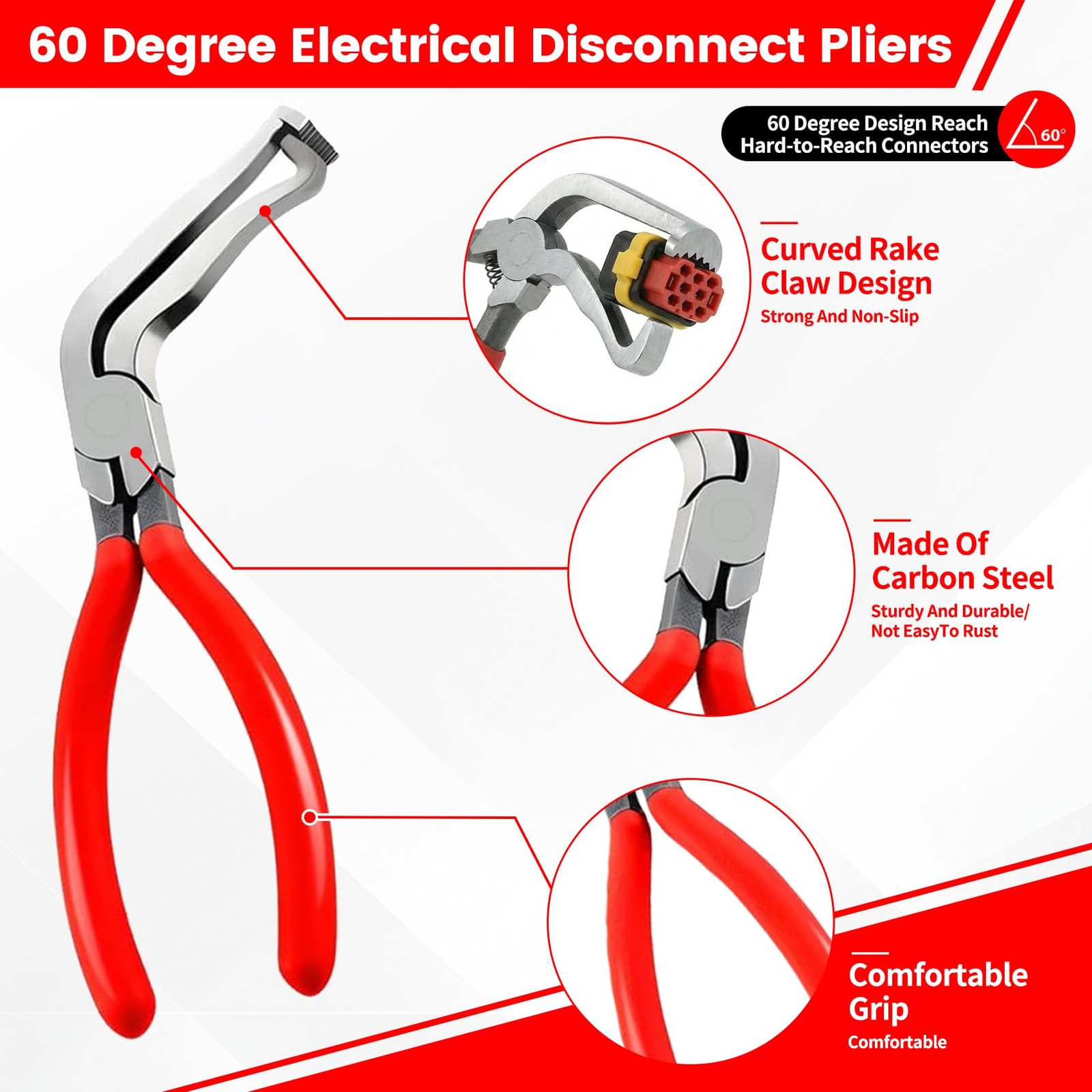 5Pcs Automotive Electrical Disconnect Pliers Kit, Connector Removal Tool, Str…