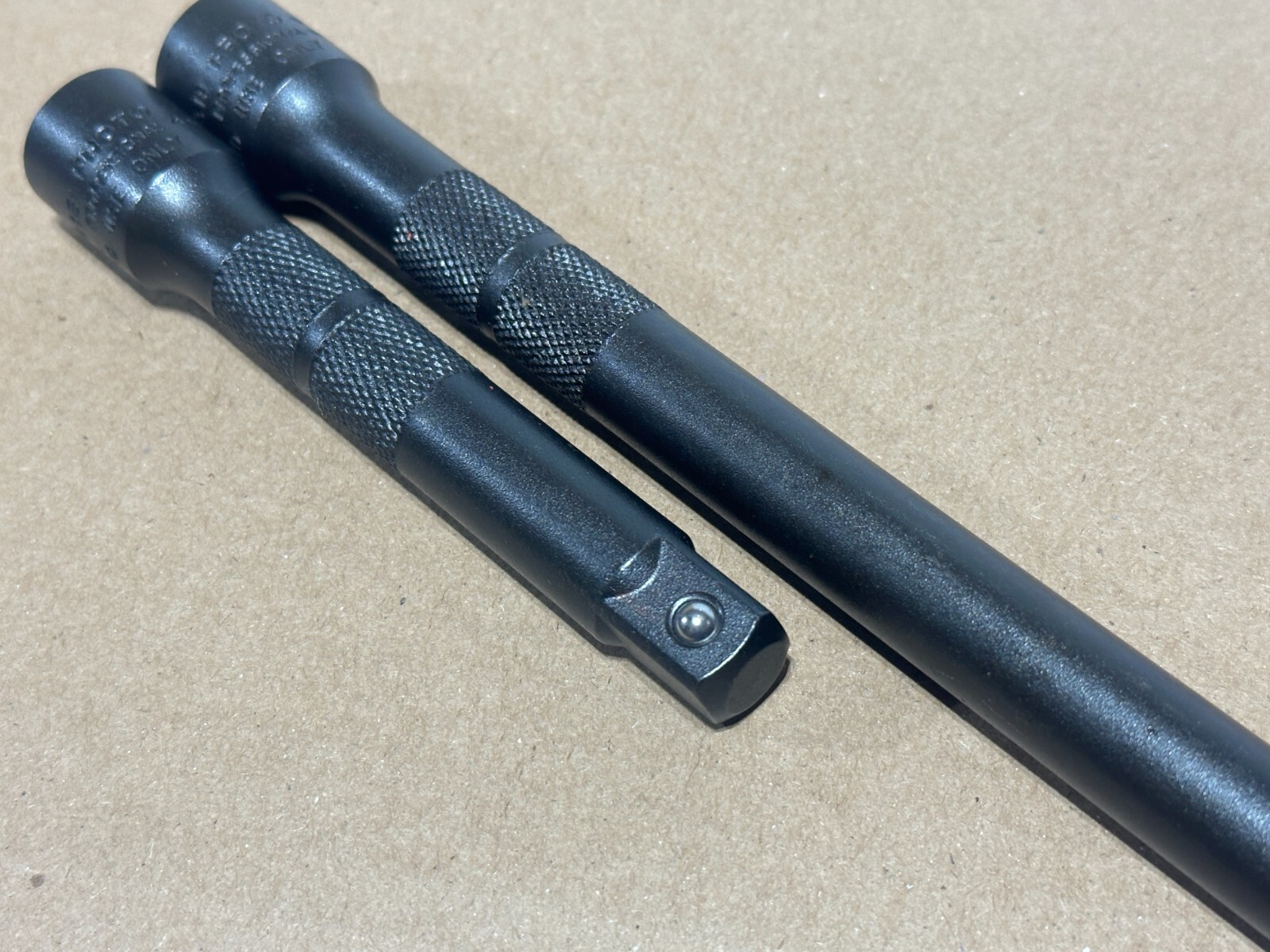 NEW Proto Tools USA 2pc 1/2″ Drive Black Knurled Extension Set, 5″ & 10″ Long