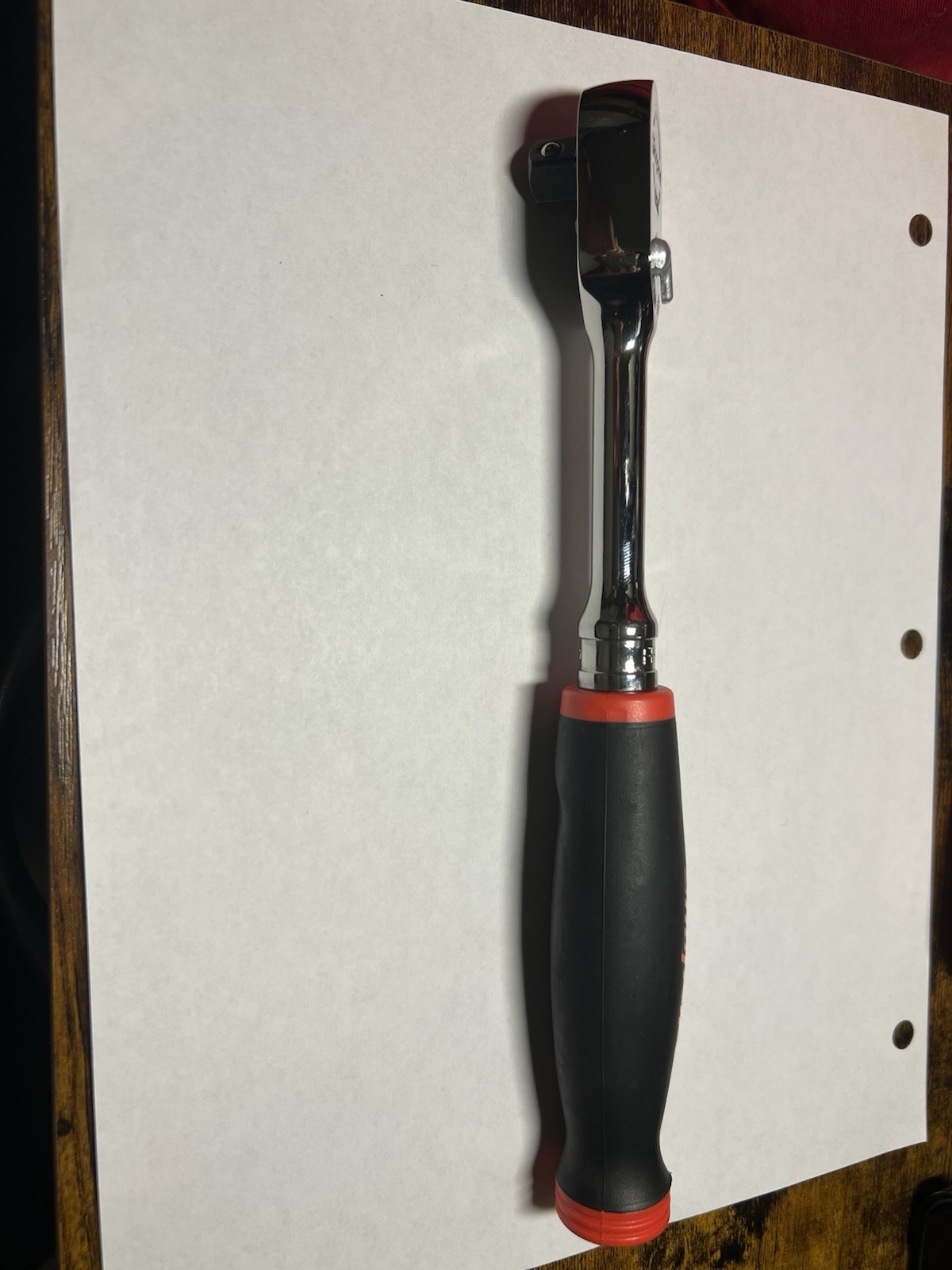 Snap-on Tools NEW 3/8″ Drive RED Soft Grip Standard Handle Ratchet FH80