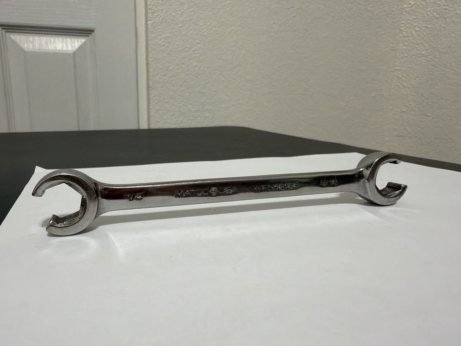 Matco Tools WFN16186 1/2″ x 9/16″ SAE Flare Nut Wrench 6 Point Chrome USA