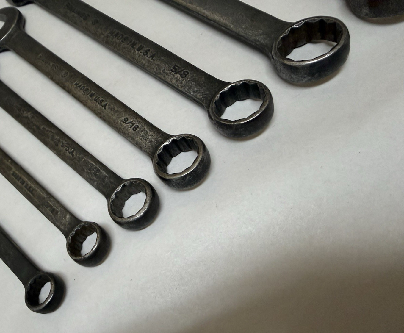 Vintage USA Billings SAE Combination Wrench Set 3/8″ to 1″