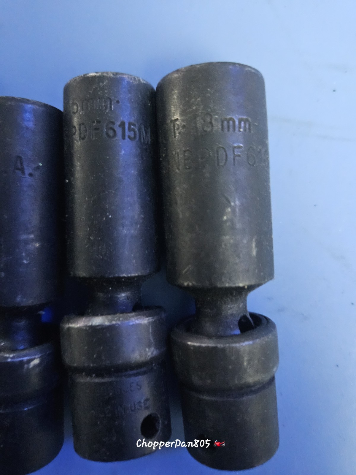 Vintage 8pc. NAPA 3/8″ Drive Deep Metric Impact Joint🧰Swivel Universal Sockets