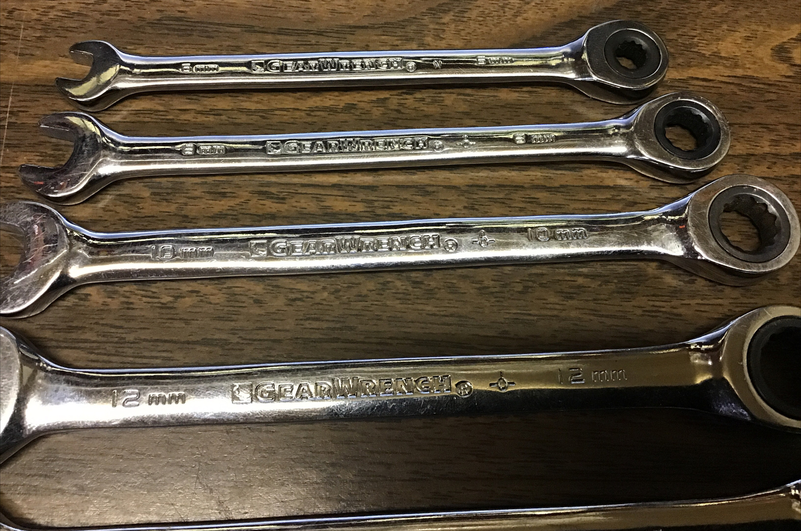 LOT – GearWrench Combination Wrench/Ratchet Millimeter Set (Check Description)