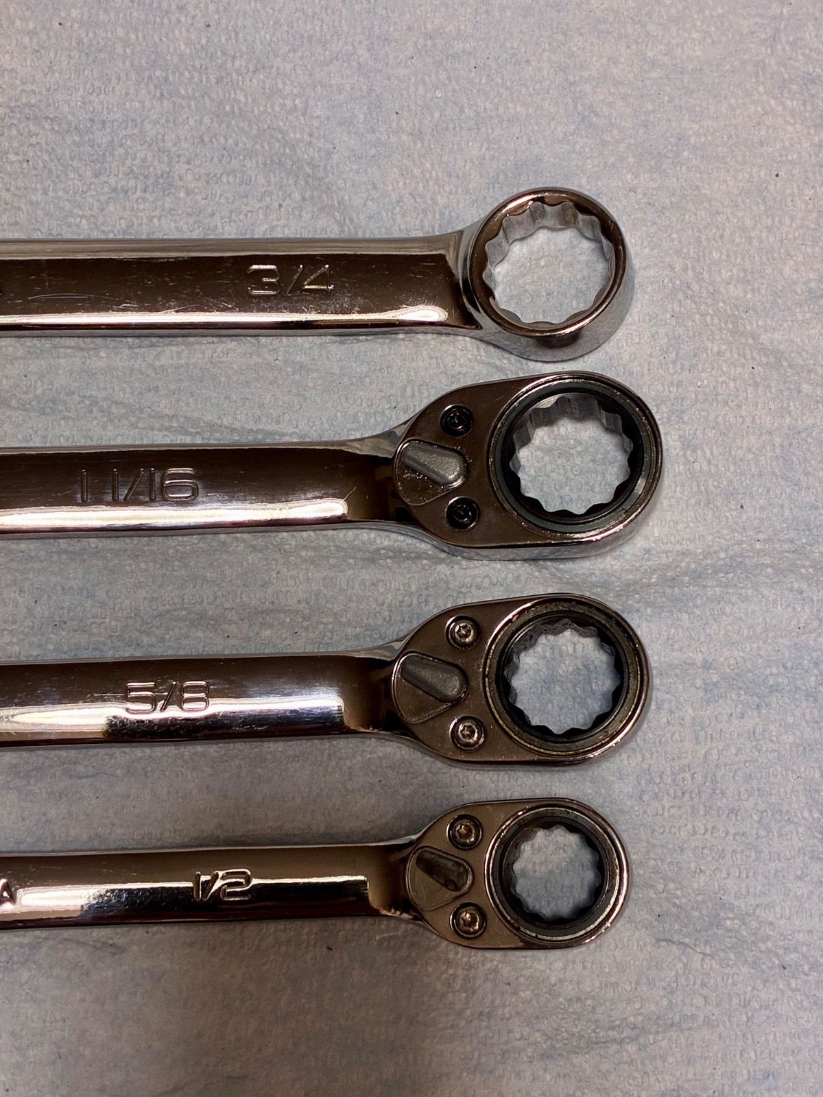 Snap-on SAE Combination Wrench 7pc Set SOXRR SOEX Flank Drive No Initials A&P