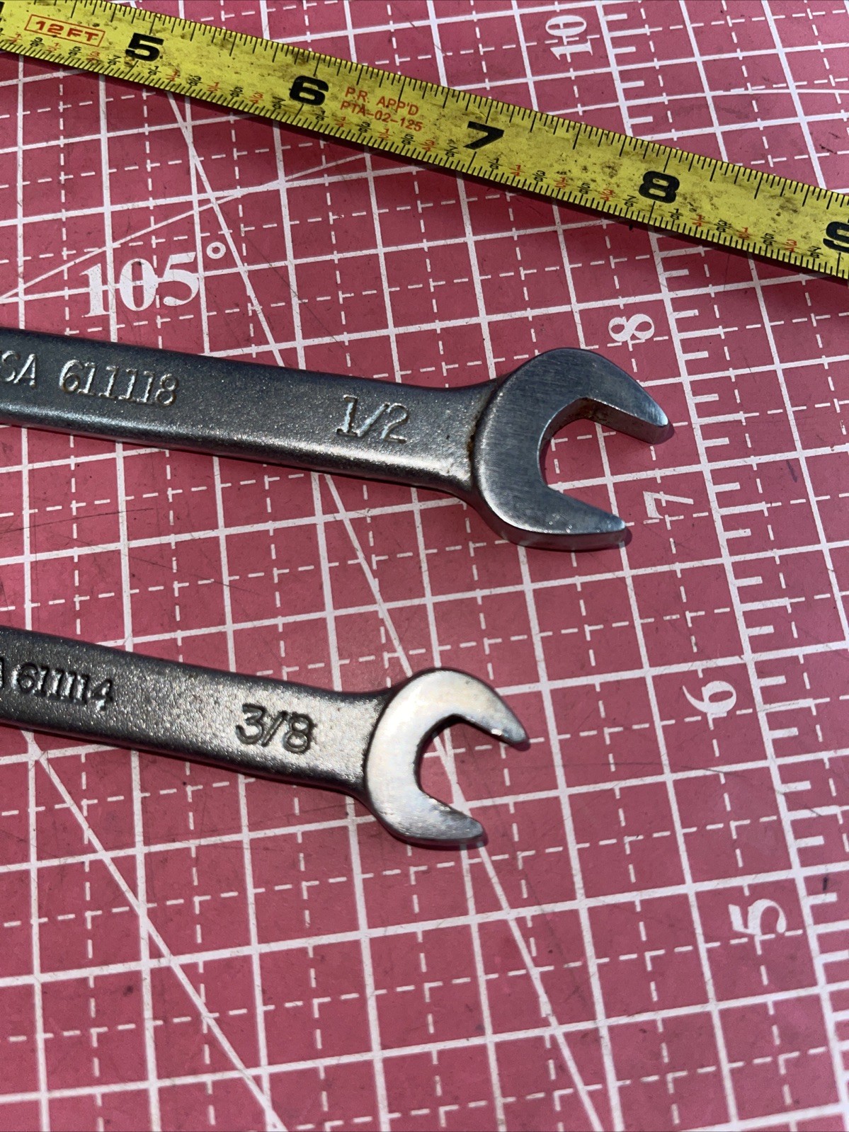 Easco USA 2 Piece SAE Open End Wrench Set 3/8 In – 9/16 In Vintage 3/8” – 9-16”