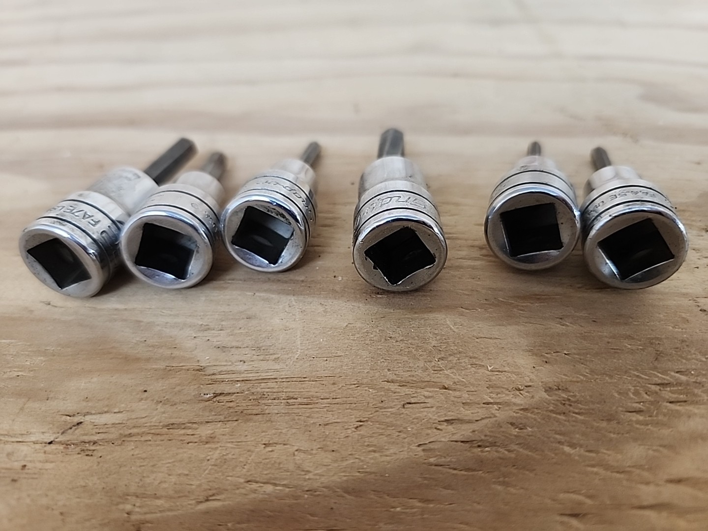 Snap On Tools 6 pc FA Hex Allen Bit Socket Set 4 MM-8MM & 3/16th