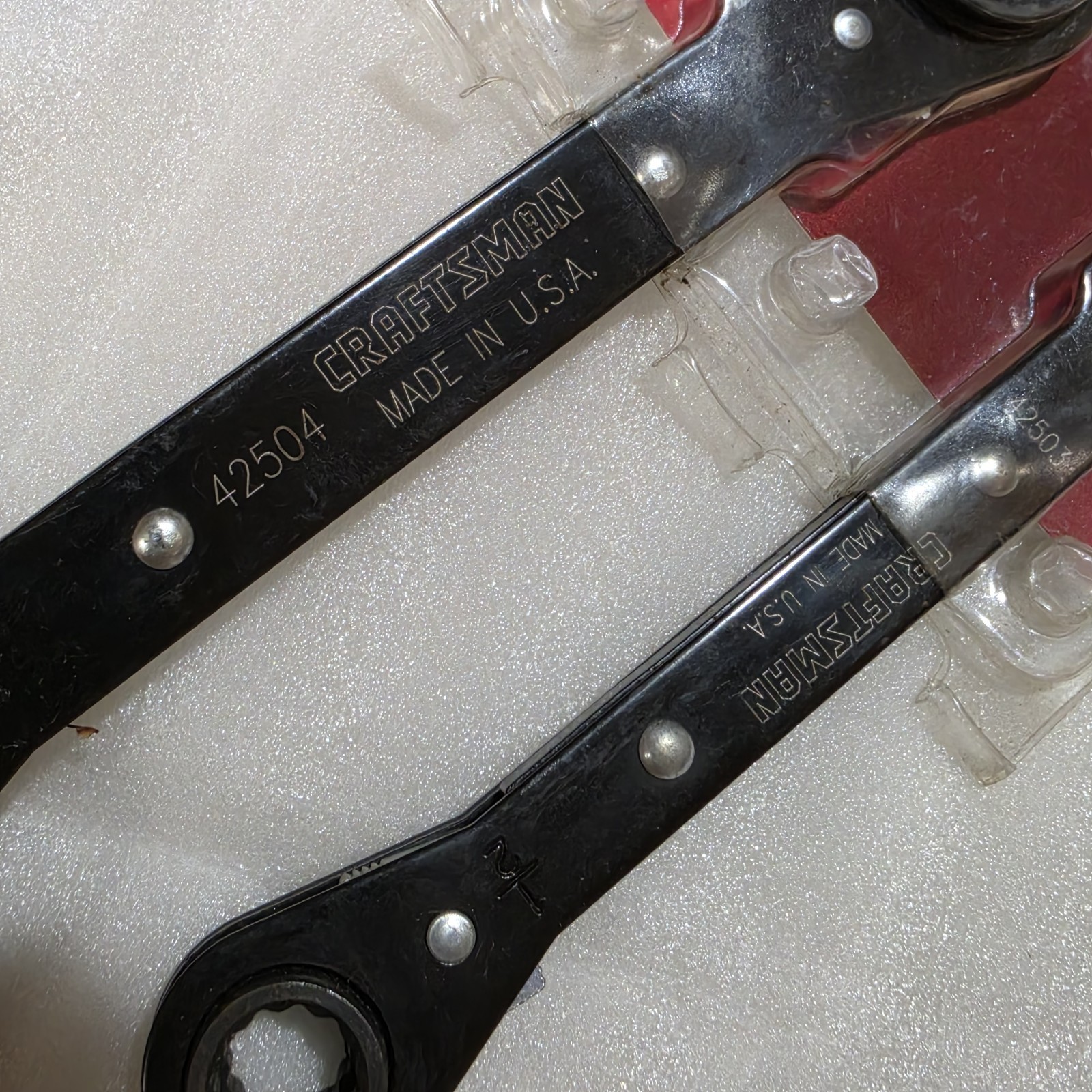 Craftsman USA 4 In One Wrench Set. #42501. 12 Pt, 2 Wrenches 8 SAE Sizes. NOS. B